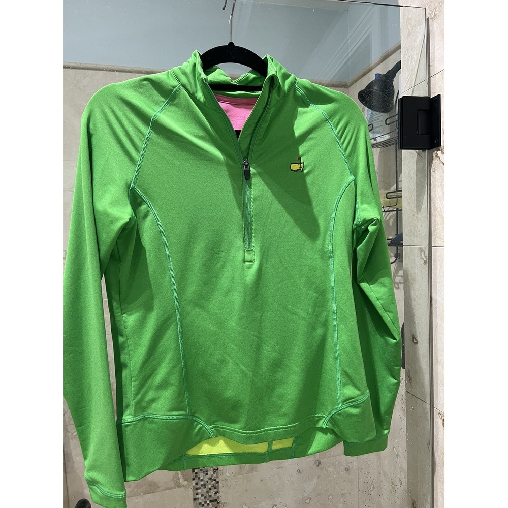Masters Womens 2023 1/2 Zip Magnolia Lane Tech Medium Green M Flag Pullover